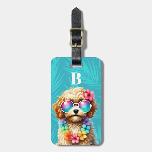 Étiquette À Bagage Étiquette de bagage Cavapoo (Devant Vertical)