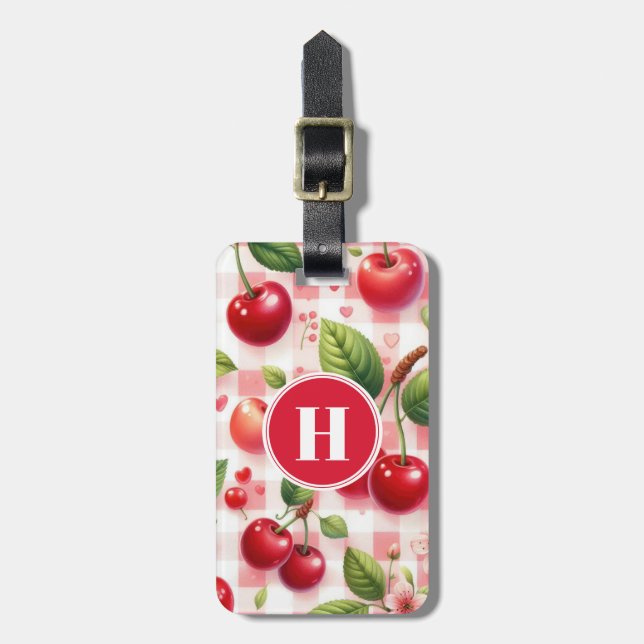 Étiquette À Bagage Étiquette de bagage Cerises (Devant Vertical)