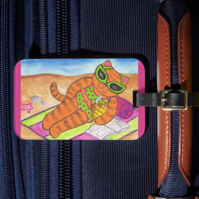 Étiquette À Bagage Étiquette de bagage Chat Bikini (Insitu Rectoal 4)