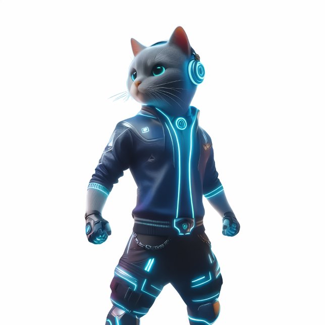 Étiquette À Bagage Étiquette de bagage chat cyberpunk – Accessoires d (Créateur téléchargé)