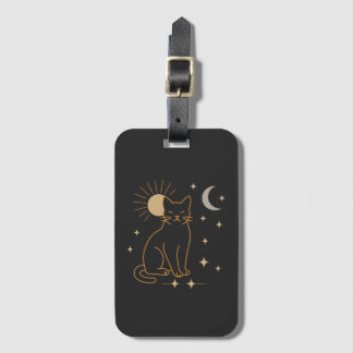 Étiquette À Bagage Étiquette de bagage Chat Mystique – Ligne Céleste