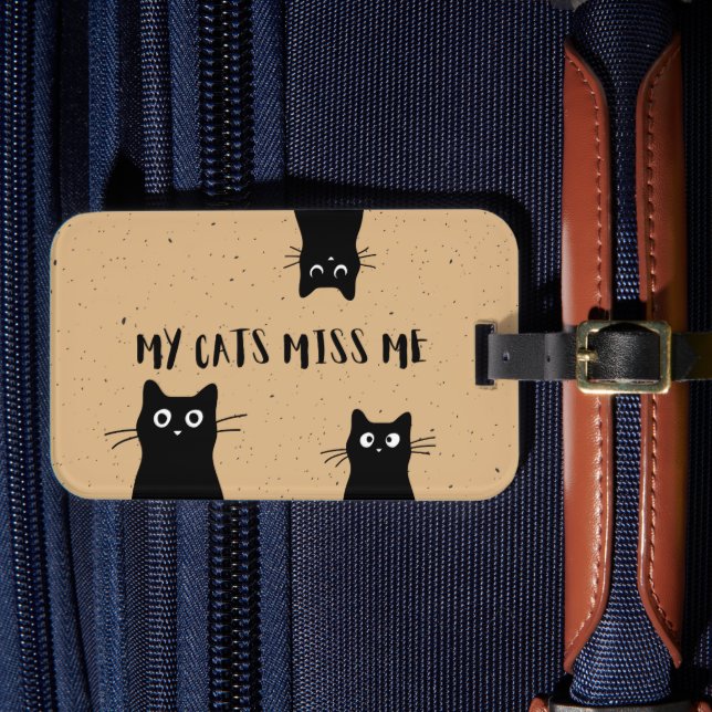 Étiquette À Bagage Étiquette de bagage Chat Noir (Insitu Rectoal 4)