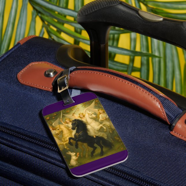 Étiquette À Bagage Étiquette de bagage "Chevaux et Anges de Conte de  (Insitu Rectoal 1)