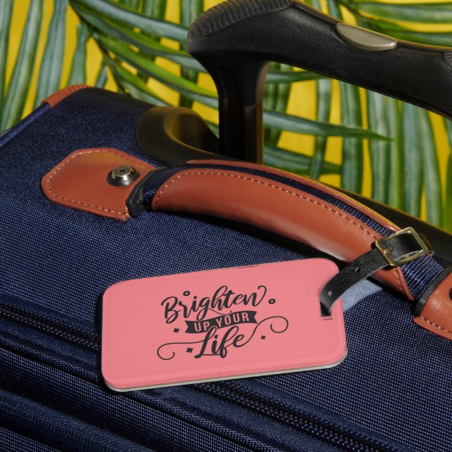 Étiquette À Bagage Étiquette de bagage citation rose positive (Insitu Rectoal 3)