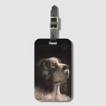 étiquette de bagage cocker spaniel