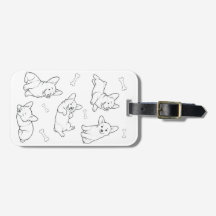 Étiquette de bagage Corgi Étiquette de voyage Chie