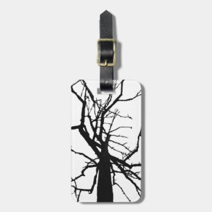 Étiquette À Bagage Étiquette de bagage d'abrégé sur dessus d'arbre