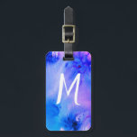Étiquette À Bagage étiquette de bagage d'art Abstrait : bleu violet c<br><div class="desc">étiquette de bagage d'art Abstrait - vous pouvez ajouter vos initiales personnalisées sur un côté et vos coordonnées sur l'autre. Design peint à la main en aquarelle bleu et violet! Modifiez la couleur ou la police du lettrage comme vous le souhaitez.</div>