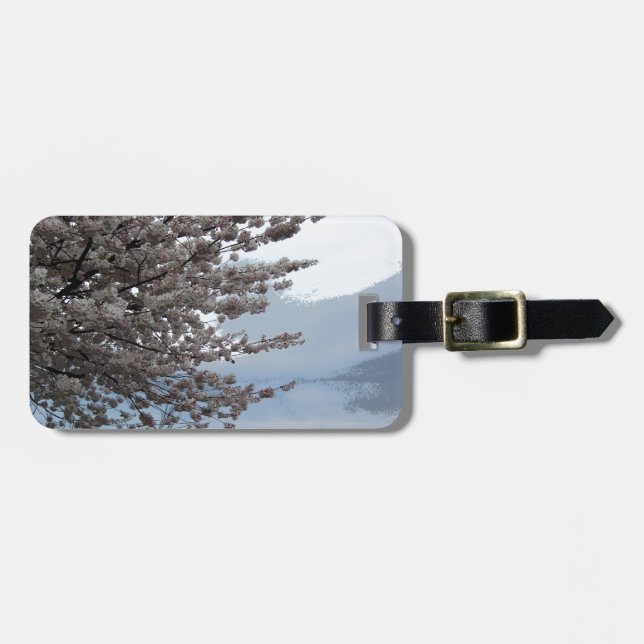Étiquette À Bagage Étiquette de bagage d'art d'arbre de fleurs de (Devant horizontal)