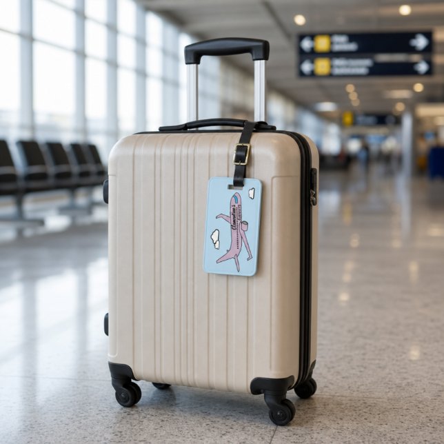 Étiquette À Bagage Étiquette de bagage d'avion personnalisable (Créateur téléchargé)