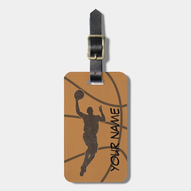 Étiquette À Bagage Étiquette de bagage de basket-ball (Devant Vertical)