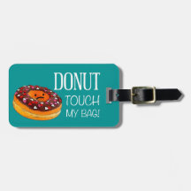 Étiquette de bagage de beignet