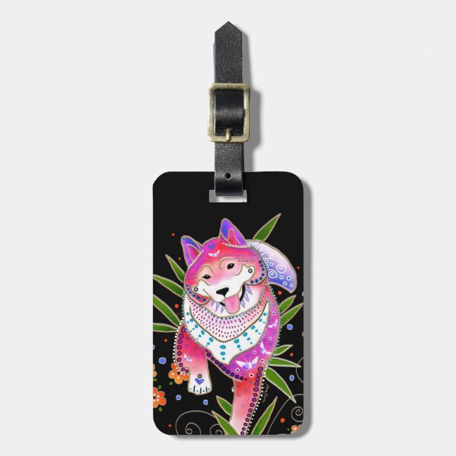 Étiquette À Bagage Étiquette de bagage de BINDI SHIBA INU (Devant Vertical)