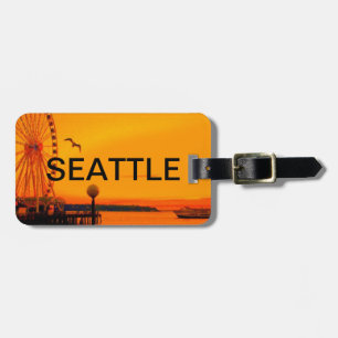 ÉTIQUETTE À BAGAGE ÉTIQUETTE DE BAGAGE DE BORD DE MER DE SEATTLE