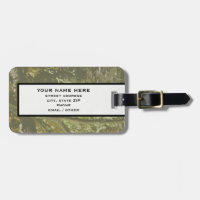 Étiquette de bagage de Camo