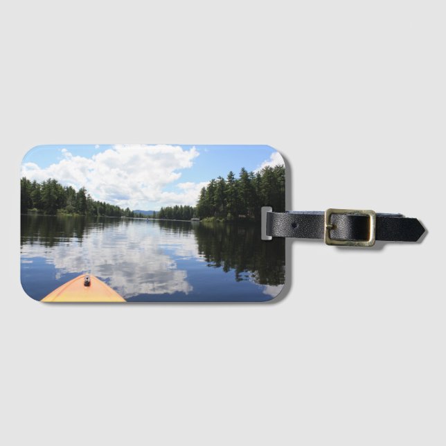 Étiquette À Bagage Étiquette de bagage de canoë de Conway Lake (Devant Horizontal)