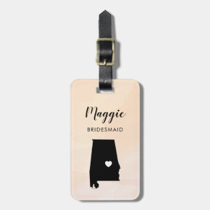 Étiquette À Bagage Étiquette de bagage de carte de l'Alabama pour le