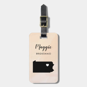 Étiquette À Bagage Étiquette de bagage de carte de Pennsylvanie, cort