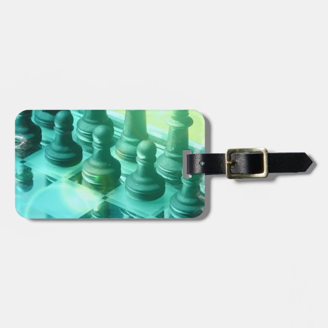 Étiquette À Bagage Étiquette de bagage de champion d'échecs (Devant horizontal)