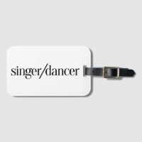 Étiquette de bagage de chanteur/danseur