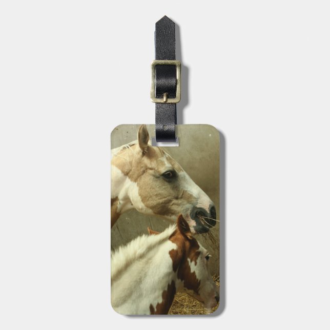 Étiquette À Bagage Étiquette de bagage de cheval d'événement gris (Devant Vertical)
