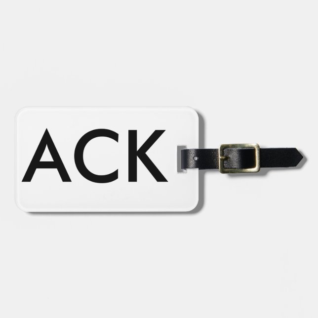 Étiquette À Bagage Étiquette de bagage de code d'aéroport de (Devant horizontal)