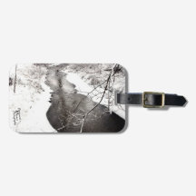 Étiquette de bagage de crique d'hiver (2,0)