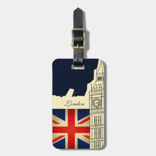 Étiquette À Bagage Étiquette de bagage de drapeau de Big Ben Union