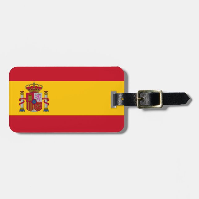 Étiquette À Bagage Étiquette de bagage de drapeau de l'Espagne (Devant horizontal)