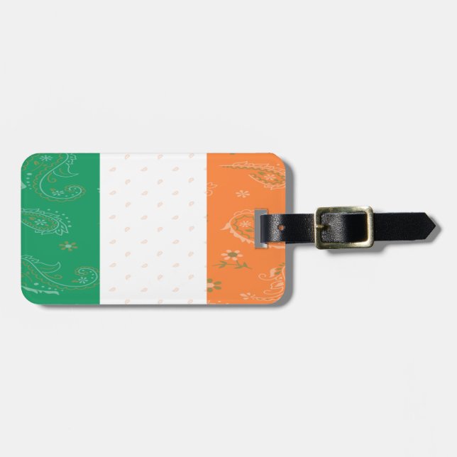 Étiquette À Bagage Étiquette de bagage de drapeau de l'Irlande (Devant horizontal)