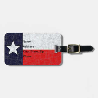 Étiquette À Bagage Étiquette de bagage de DRAPEAU d'ÉTAT du TEXAS