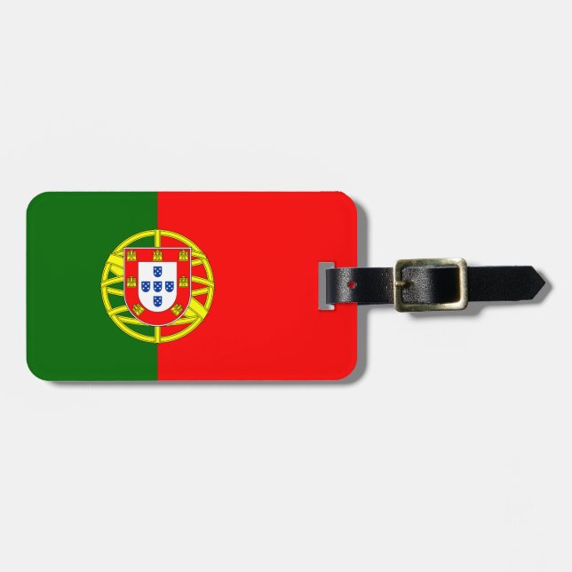 Étiquette À Bagage Étiquette de bagage de drapeau du Portugal (Devant horizontal)
