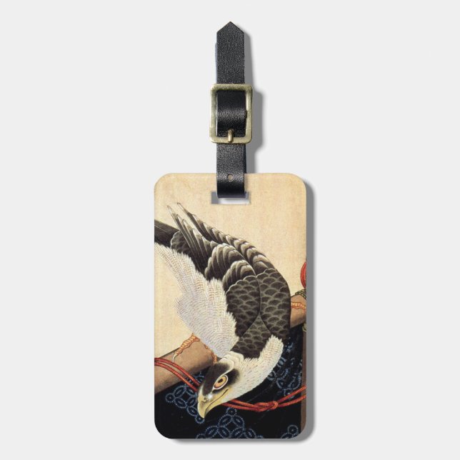 Étiquette À Bagage Étiquette de bagage de faucon de Hokusai (Devant Vertical)
