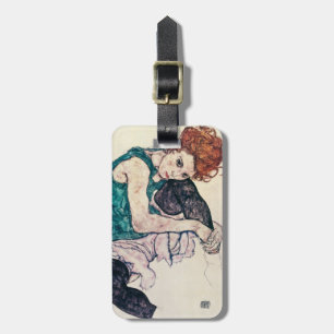 Étiquette À Bagage Étiquette de bagage de femme posée par Schiele