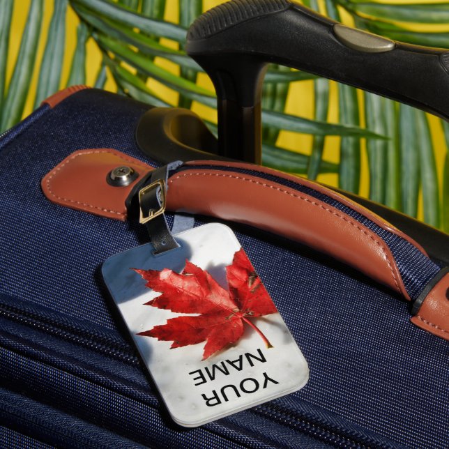 Étiquette À Bagage Étiquette de bagage de feuille d'érable du Canada (Insitu Rectoal 1)