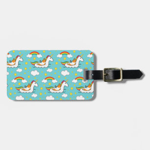 Étiquette À Bagage Étiquette de bagage de Floatie de licorne de corgi
