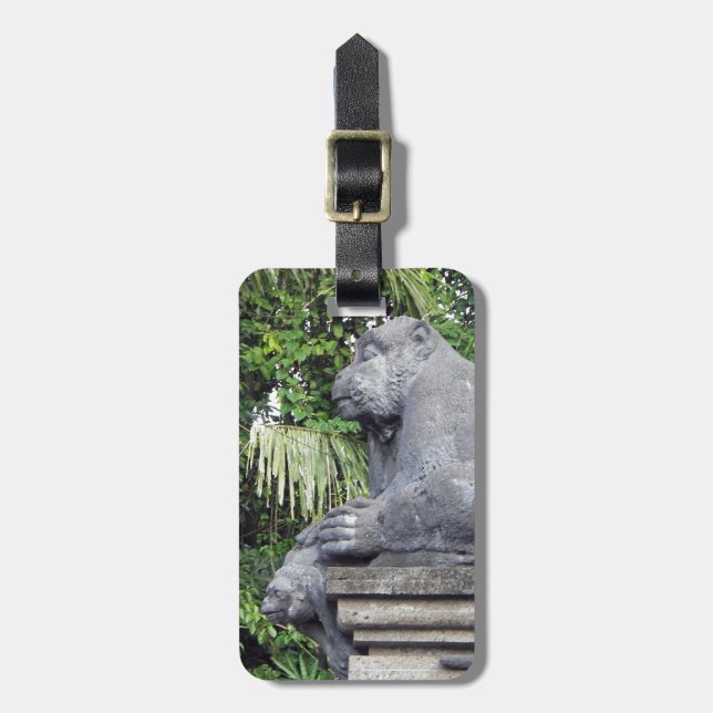 Étiquette À Bagage Étiquette de bagage de forêt de singe (Devant Vertical)