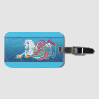 Étiquette de bagage de Hippicorn de style de vison