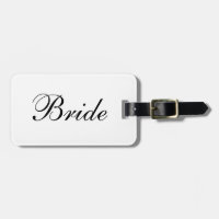 Étiquette de bagage de "jeune mariée"