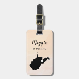 Étiquette À Bagage Étiquette de bagage de la carte de Virginie occide
