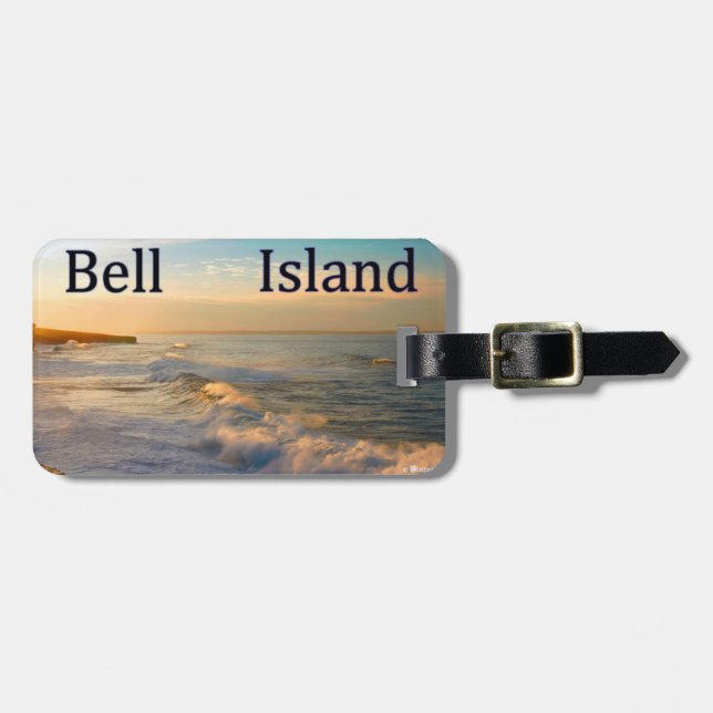 Étiquette À Bagage Étiquette de bagage de l'île Bell (Devant horizontal)