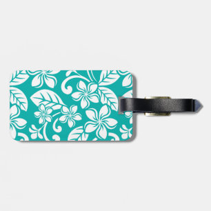 Étiquette À Bagage Étiquette de bagage de l'ÎLE PLUMERIA (AQUAMARINE)