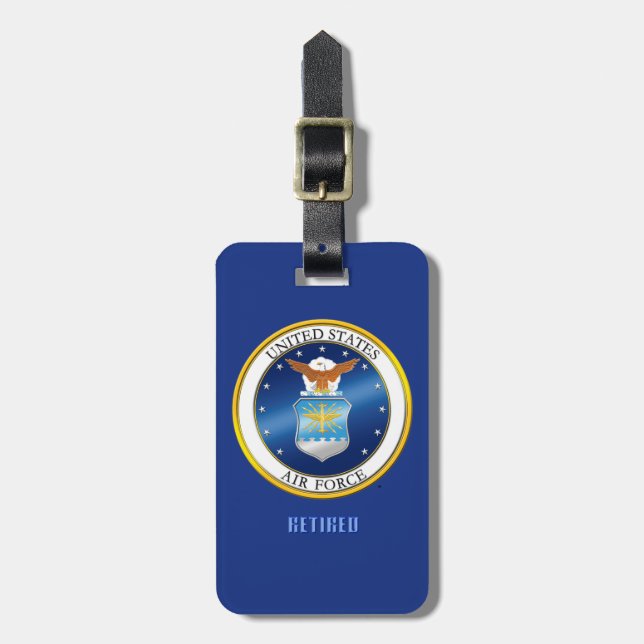 Étiquette À Bagage Étiquette de bagage de l'U.S. Air Force (Devant Vertical)