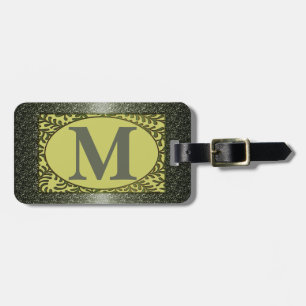 Étiquette À Bagage Étiquette de bagage de monogramme