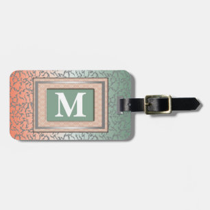 Étiquette À Bagage Étiquette de bagage de monogramme