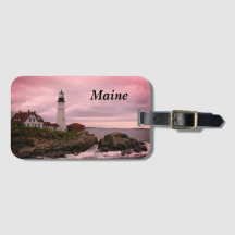 Étiquette de bagage de phare de phare de Portland
