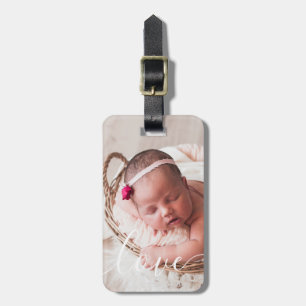 Étiquette À Bagage Étiquette de bagage de photo de bébé d'amour de sc
