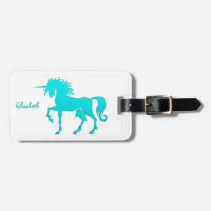 Étiquette À Bagage Étiquette de bagage de silhouette de licorne de