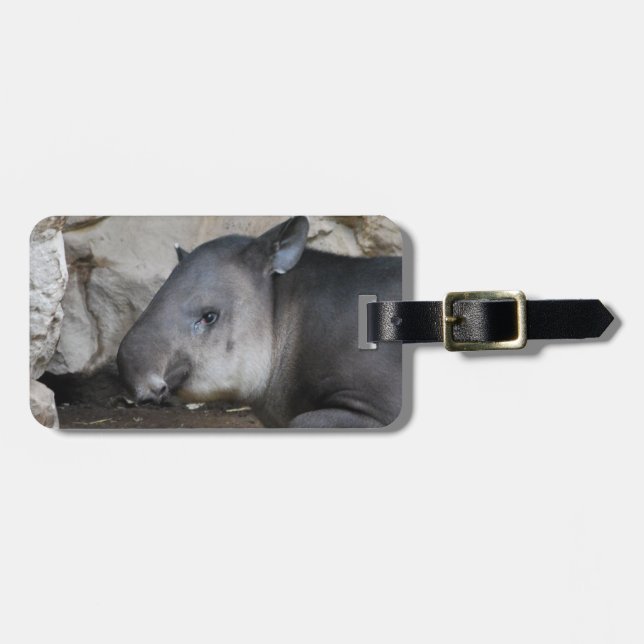 Étiquette À Bagage Étiquette de bagage de tapir (Devant horizontal)