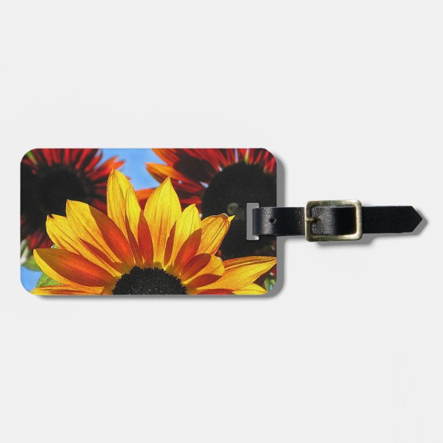 Étiquette À Bagage Étiquette de bagage de tournesols (Devant horizontal)